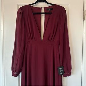 Long red Lulus gown, Small
